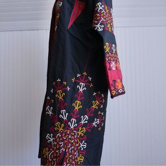 Stunning vintage Turkmen Chodor tribe handmade robe/jacket/duster - Picture 8 of 12